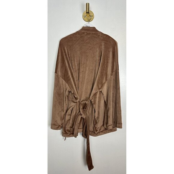 SKIMS Velour Fleece Wrap Sleep Set in Sienna Size Small - Picture 8 of 11